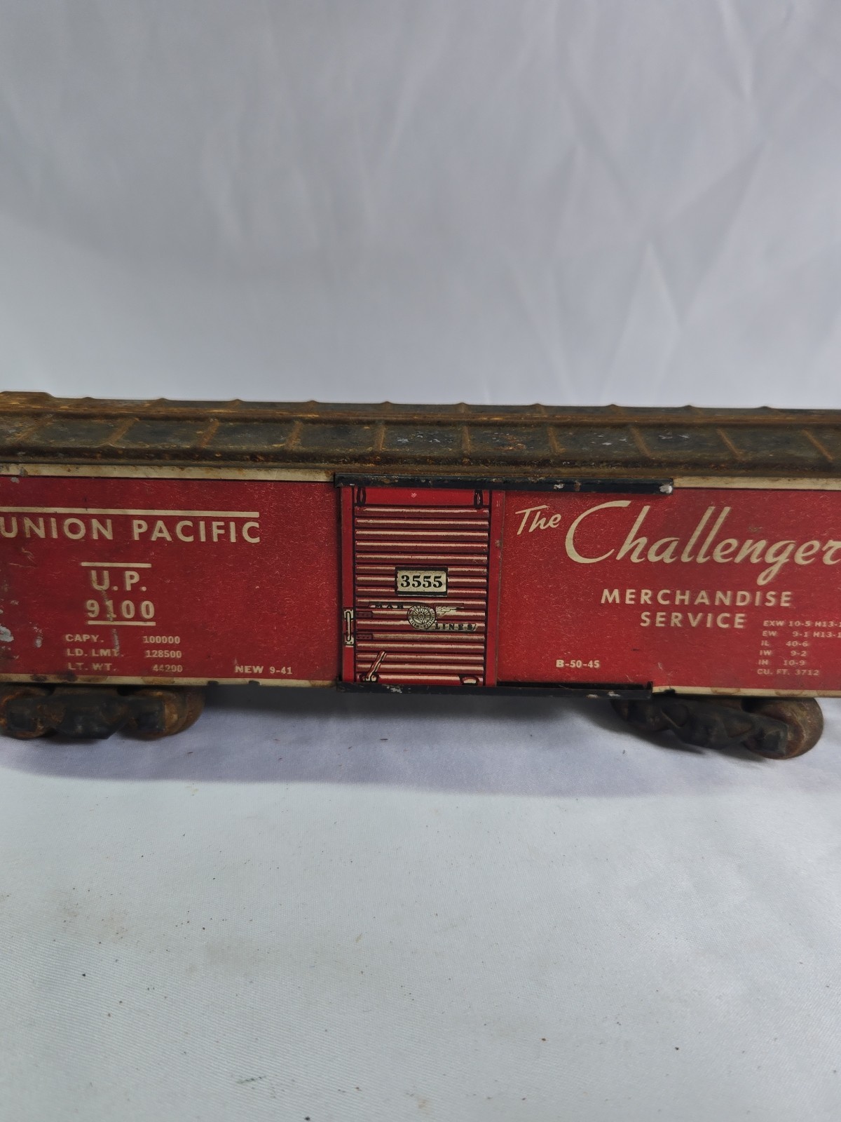 Marx O Gauge 9100 Union Pacific Challenger Box Car 3/16 Scale