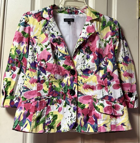Notaciones ~ Mujer ~ Blazer ~ Pequeño ~ Chaqueta ~ Vintage ~ Colorido - Imagen 21 de 24