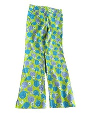 Vtg 70's Lilly Pulitzer long pants  ellow Gree size 2