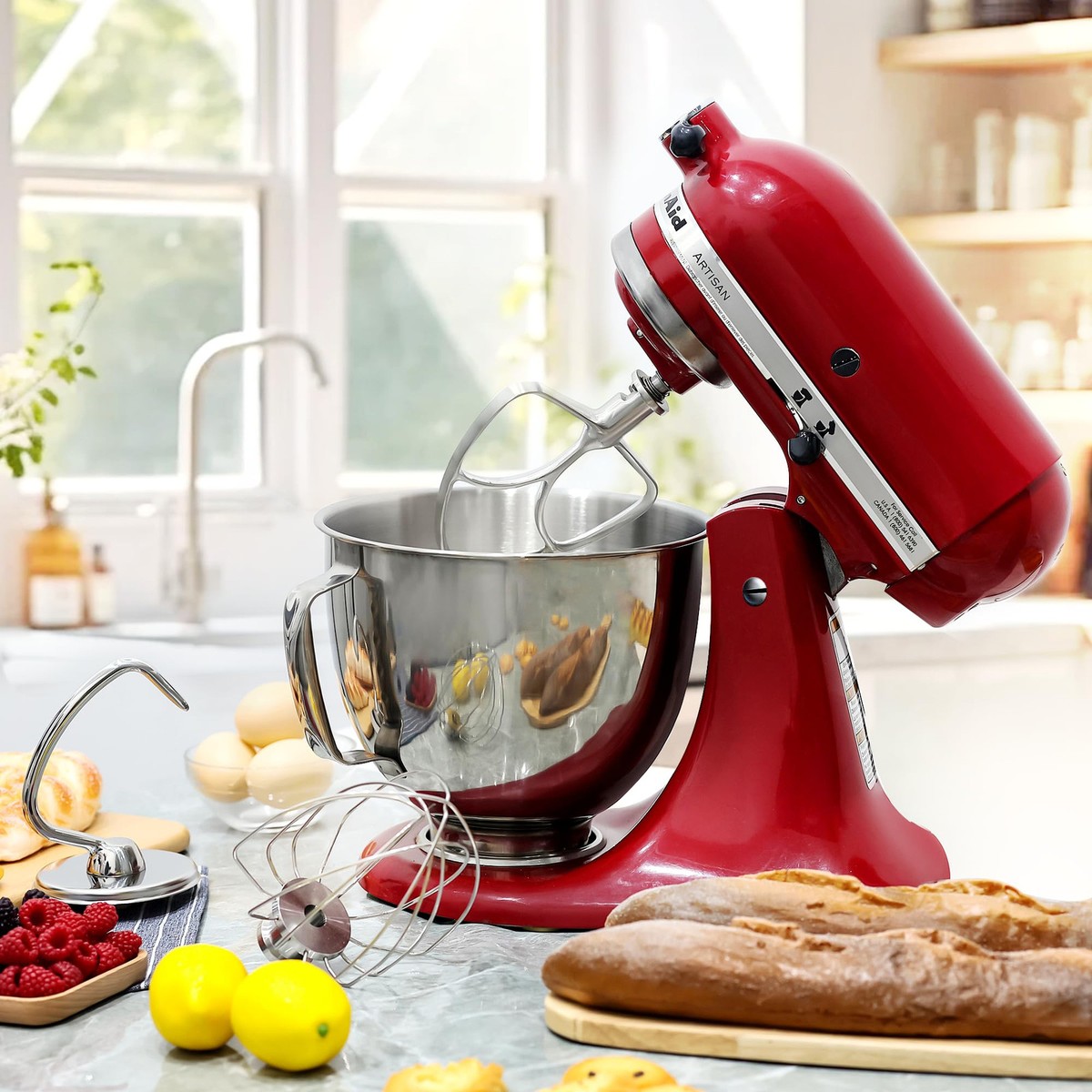 ミキサー、KitchenAid 4.5-5クォート対応。ティルトヘッドスタンド