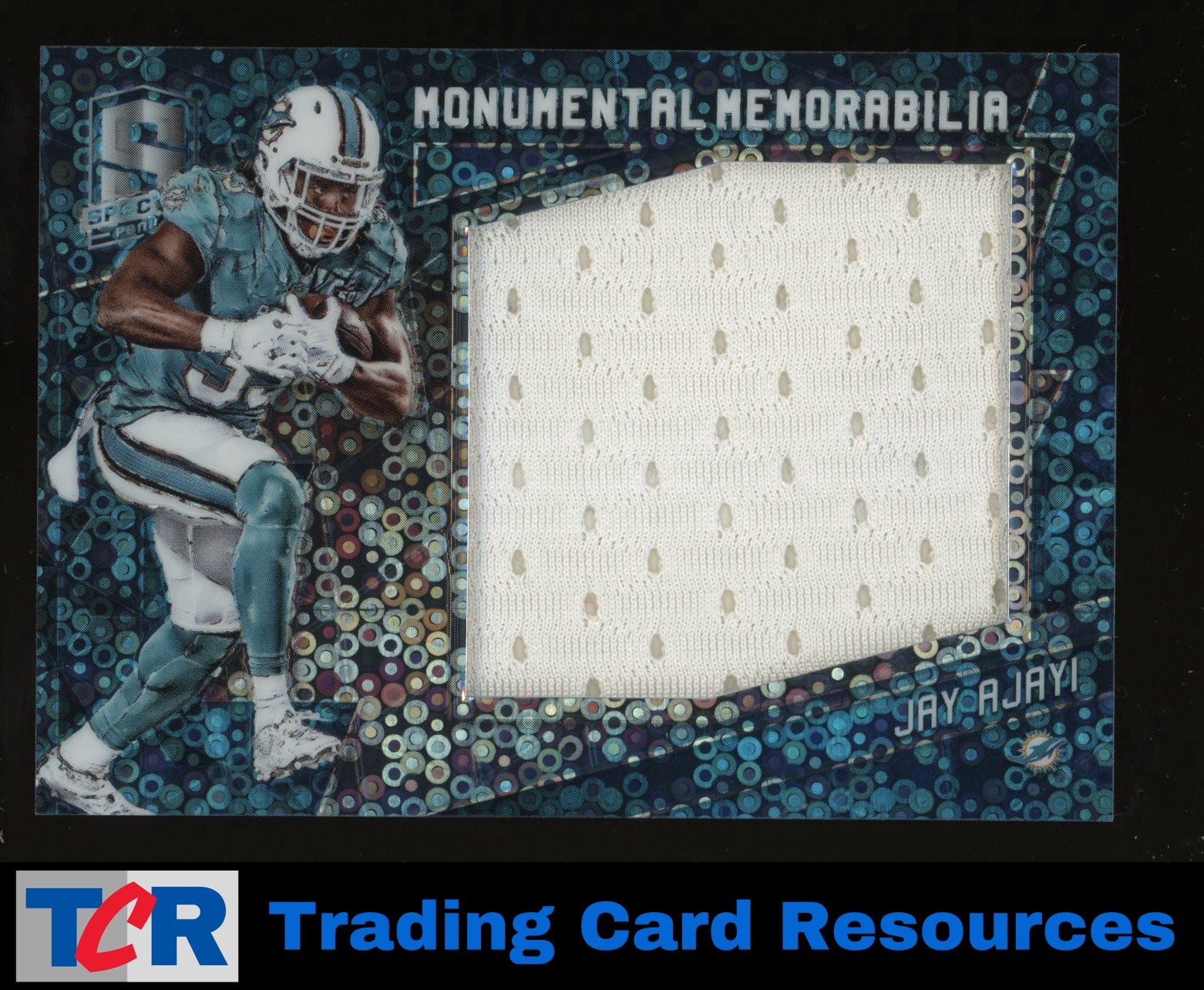 2016 Panini Spectra Monumental Memorabilia Neon Blue #13 Jay Ajayi #/99