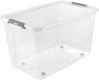 Keeeper Aufbewahrungsbox mit Deckel und Rollen, 56 L , LEO