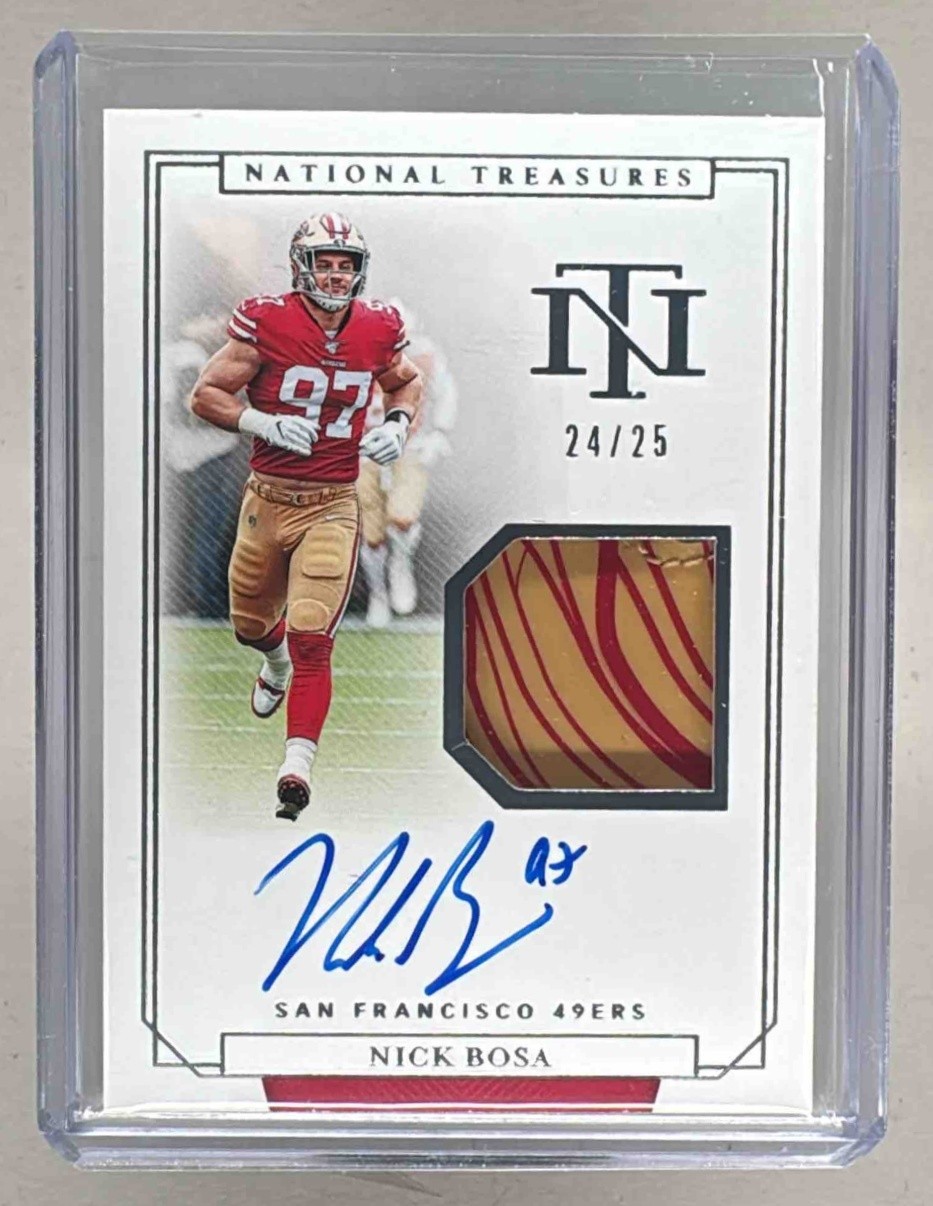 Nick Bosa Panini National Treasures Rookie Gloves Signatures #RGSNB Base