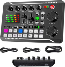Professional Audio Mixer, Live Sound Card and Audio Interface with DJ Mixer Eff