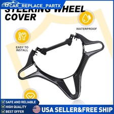 For 2006-2011 Honda Civic 8th Carbon Fiber Steering Wheel Cover Panel Trim Us