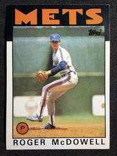1986 Topps #547 Roger McDowell New York Mets Baseball Card Rookie RC. rookie card picture