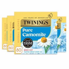 Pure Camomile Flavoured Tea 320 BiodegradableTea Bags (Multipack of 4 x 80 Bags) 0.08 per strip