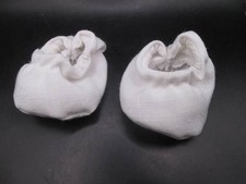 Bear Shoes 14-16" White Linnen Slippers 13
