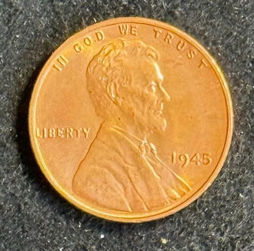 1945-P Lincoln Wheat Cent Penny 1c GEM RED CH BU From Original Roll cb767