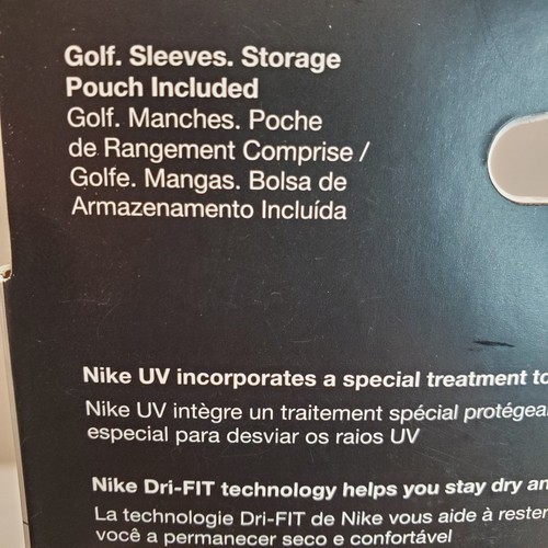 Nike Golf Dri-Fit UV Solar Sleeves 1 Pair (2 Sleeves) White With Bag NEW Sports - Picture 6 of 8