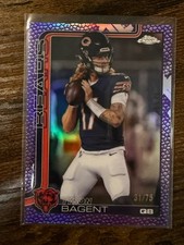2025 Topps Chrome Football Purple Leather Parallel Tyson Bagent /75