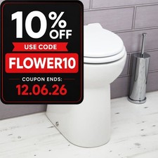 Saniflo Sanicompact Back To Wall Toilet Built-in Macerator Pump 1081 White NDT