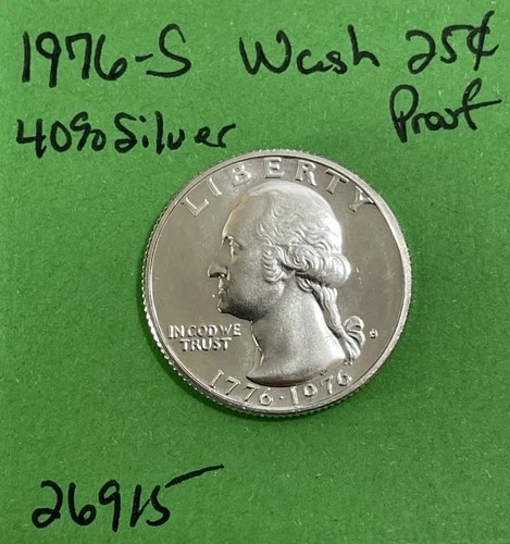 1976 S Washington 25c 40% Silver Quarter  Proof Bicentennial See Pictures