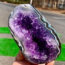 1.22LB Natural Amethyst geode quartz cluster crystal specimen Healing A777