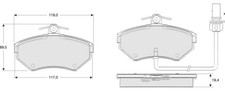 MTR Bremsbelagsatz Scheibenbremse MT494 für VW PASSAT B5 3B2 Variant 3B5 3B6 3B3