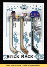 2021 Leaf Lumber Stick Rack 6 Platinum 2/6 Ray Bourque Denis Potvin HOF READ 0c3