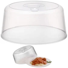 1 Large Microwave Plate Covers Plastic Food Dish Steam Vent Splatter Lid 10.5"