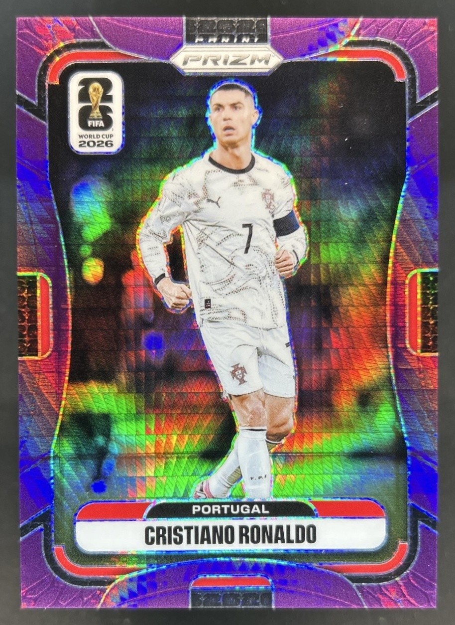 2026 Panini Prizm World Cup Cristiano Ronaldo Purple Hyper #/299 Portugal