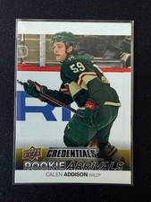 2021-22 Upper Deck Credentials Calen Addison - Wild #RA-37 Rookie Arrivals RC