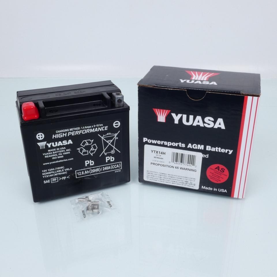 Batterie Yuasa YTX14H-BS étanche pour un démarrage puissant de la Buell 1200 Ulysses