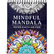 Mandala Coloring Book for Adults Spiral Bound, 50 Unique Relaxing Designs