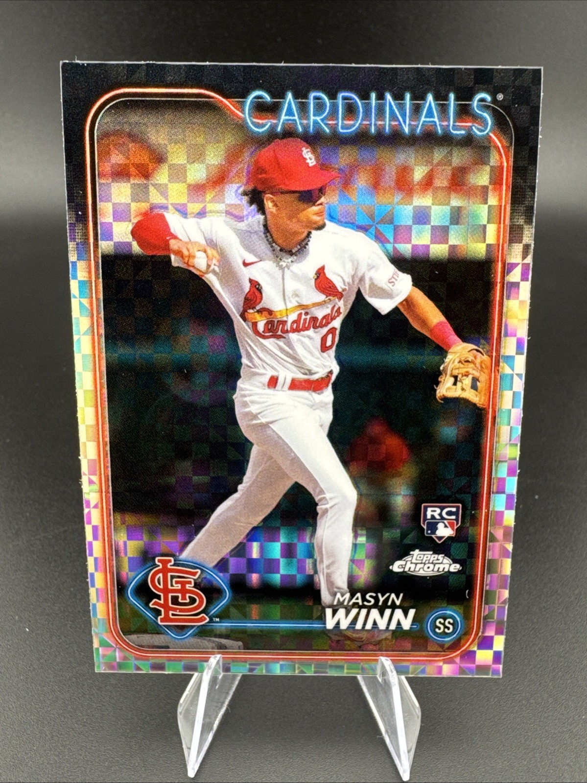 Masyn Winn RC 2024 Topps Chrome X-Fractor Rookie Card Cardinals - #189