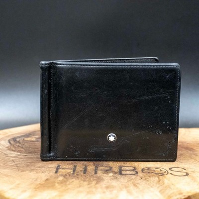 Montblanc Meisterstück 6cc mit Geldscheinklammer Geldbörse Schwarz Authentisch