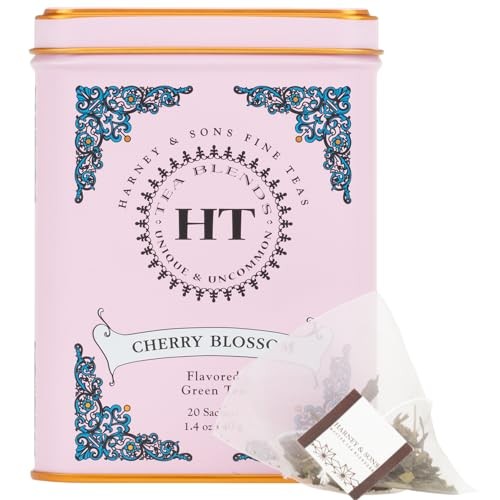 Cherry Blossom Green Tea 20 Sachets Pink Tea Inspired by Tokyo Springtime Awa...