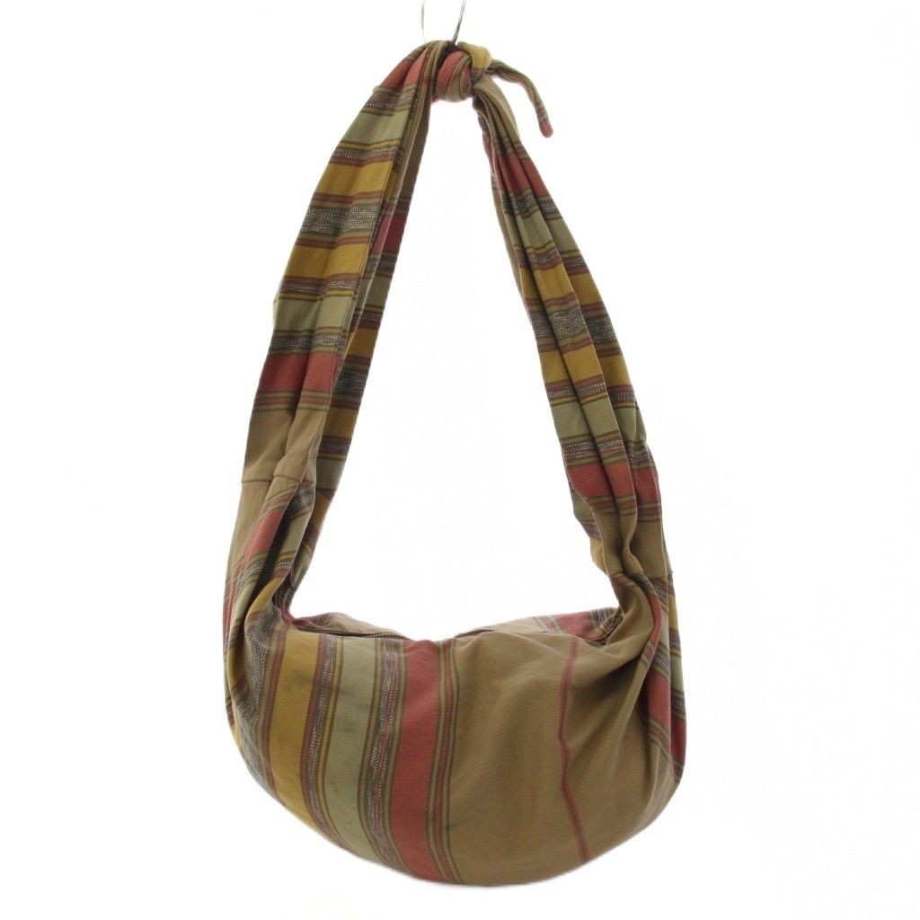 Kapital Duffle Shoulder Bag Multi-Stripe Beige - Gem