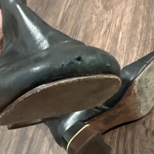 Bottines à talons multi-logo TORY BURCH - couleur farine d'amande noir parfait taille 8,5 M - Photo 14/18