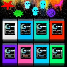 Glow in The Dark Pigment Powder, 8 Colors Epoxy Resin Luminous Pigments 10g/0...