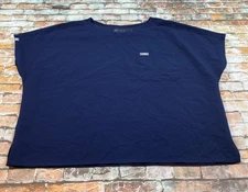 Figs Rafaela Scrub Top Womens L Blue Technical Collection Surgical Sleeveless