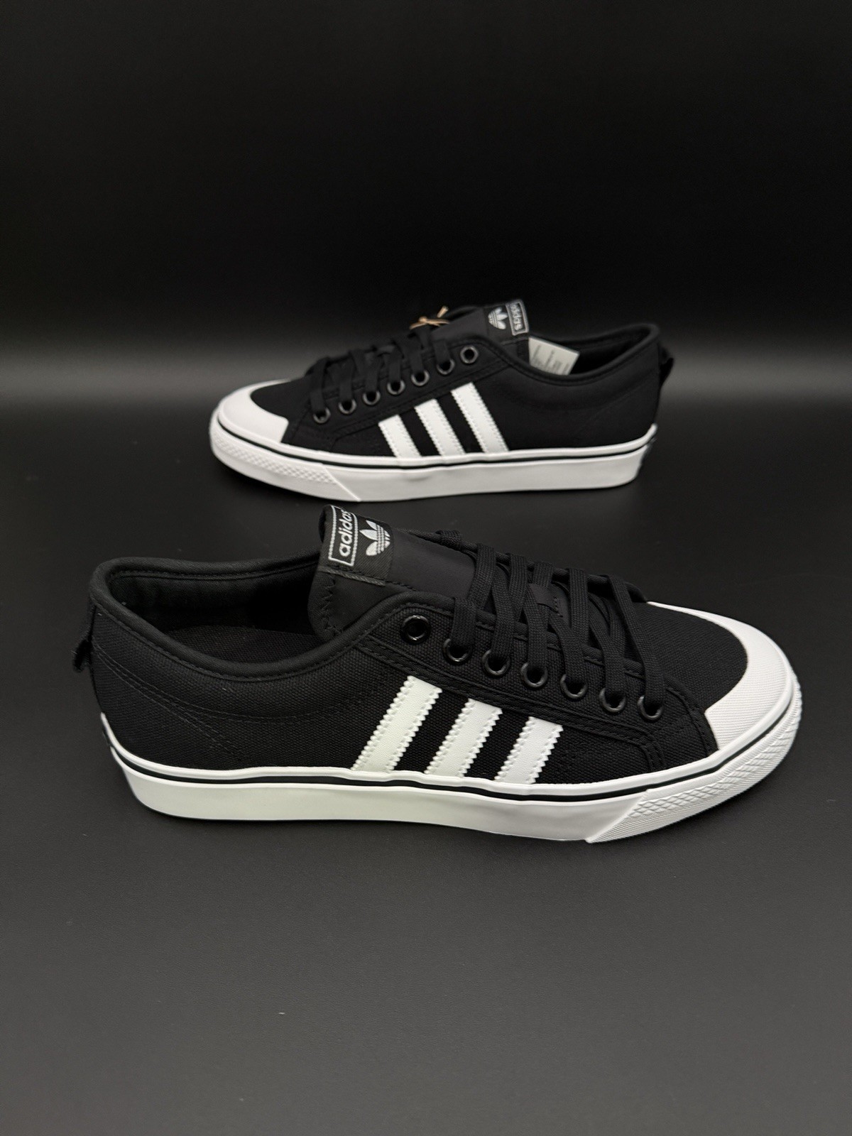 Adidas Originals Nizza Canvas Black White Casual Shoes Sneakers CQ2332 Mens Size thumbnail 7