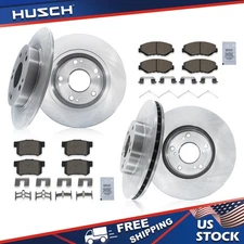 Front & Rear Disc Rotors Ceramic Brake Pads Kit for 2003 - 2007 HONDA  ACCORD 