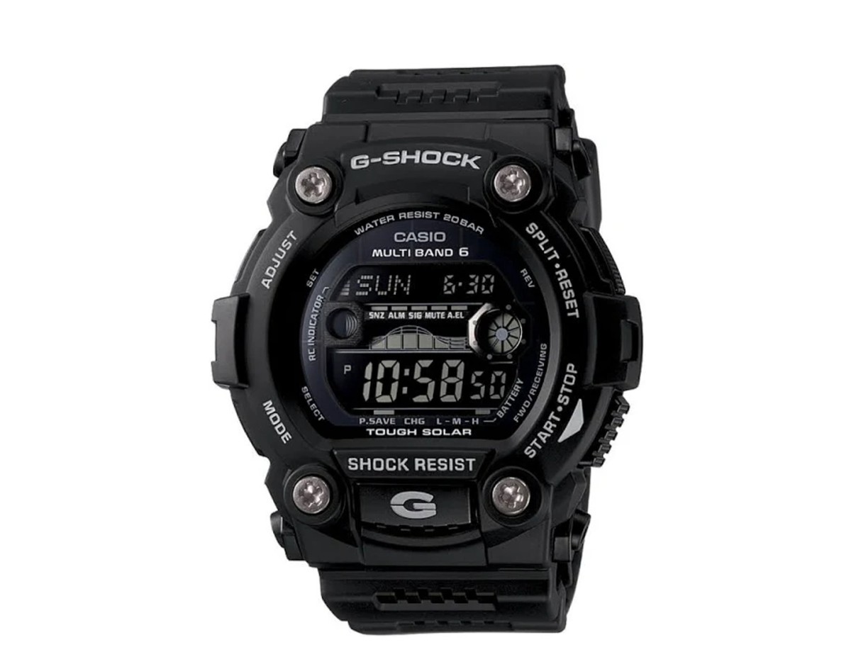 キングダム Casio G-Shock G7900 BlackOut Digital Tide Graph Resin Black Watch
