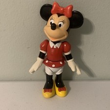 Vintage 1980s Disney Minnie Mouse Toy Figure Posable