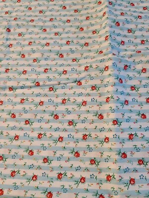 Roses & Stripes Fabric By David Textiles $9.99 Per 1/2 Yd.