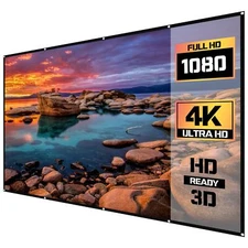 Portable Foldable Projector Screen 16:9 HD Outdoor Home Cinema Theater 3D Movie