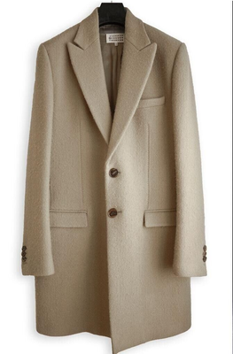 Maison Margiela Melton Chester Jacket Coat Wool Beige Line 10 Size 