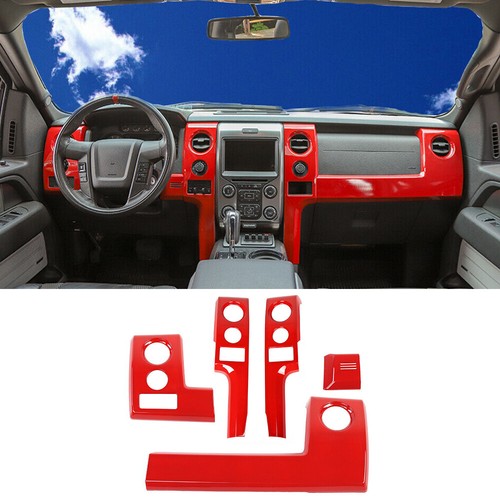 5x Center Console Panel Dashboard Covers Trim Full Kit For Ford F150
