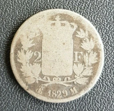 FRANCE - FRANCIA - FRENCH COIN - MONNAIE DE 2 FRANCS CHARLES X DE 1829/M. - Photo 1/2