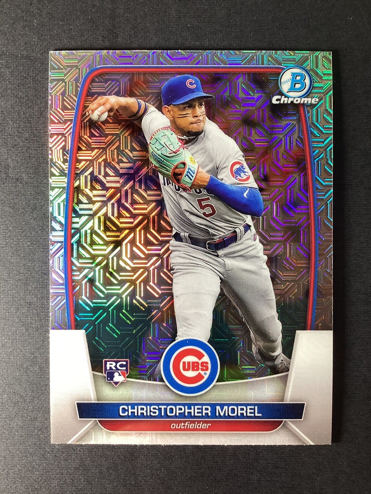 2023 Bowman Chrome CHRISTOPHER MOREL #34 Rookie Mojo Refractor - CHICAGO CUBS!