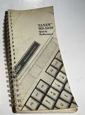 Tandy MS-DOS Quick Reference Operation Manual Vintage 1987