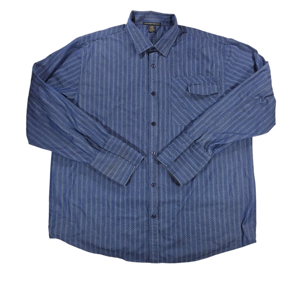 Marithe Francois Girbaud Shirt Mens 4XL Blue French Cuff Dress Casual Designer - Image 2 of 4