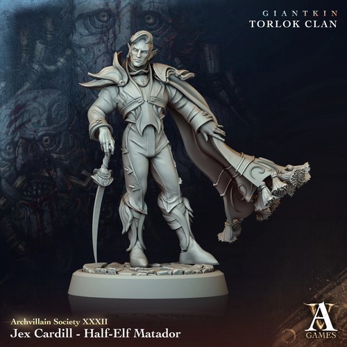 Jex Cardill Archvillain Games D&D Sin Pintar Giantkin Torlok