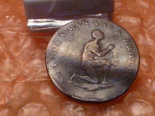 Colonial 1790's Anti Slavery Token Am I Not a Man And a Brother Let
