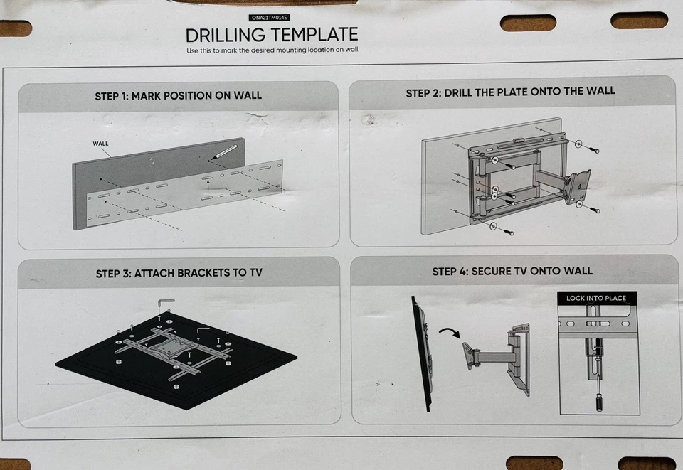 ONN Full-Motion Articulating, Tilt/Swivel, Universal Wall Mount - 19" to 84" TVs - Image 2 of 4
