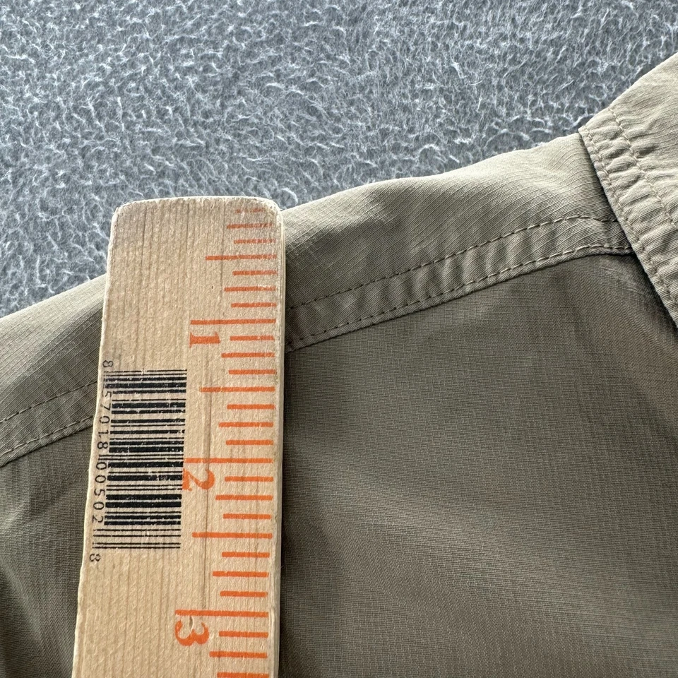 alpine design mens size XL short sleeve button up beige outdoor fishing shirt - Image 3 of 4