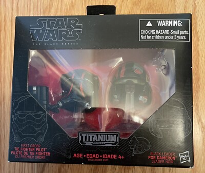 Star Wars Black Series Titanium Series Tie Fighter Pilot And Poe Dameron Helmet