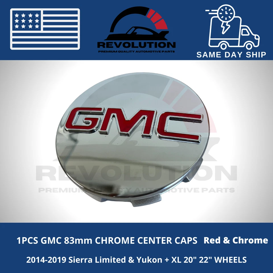 Tapacubos centrales 4 piezas Chevy Silverado 1500 Tahoe Suburban 2014-2020   Foto 2 de 4